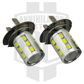 H7 18pc 5630 SMD LED and 1pc CREE Light Bulbs in Lens