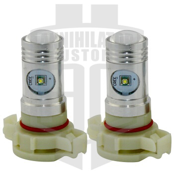 H16 5pc CREE LED Light Bulbs in Lens