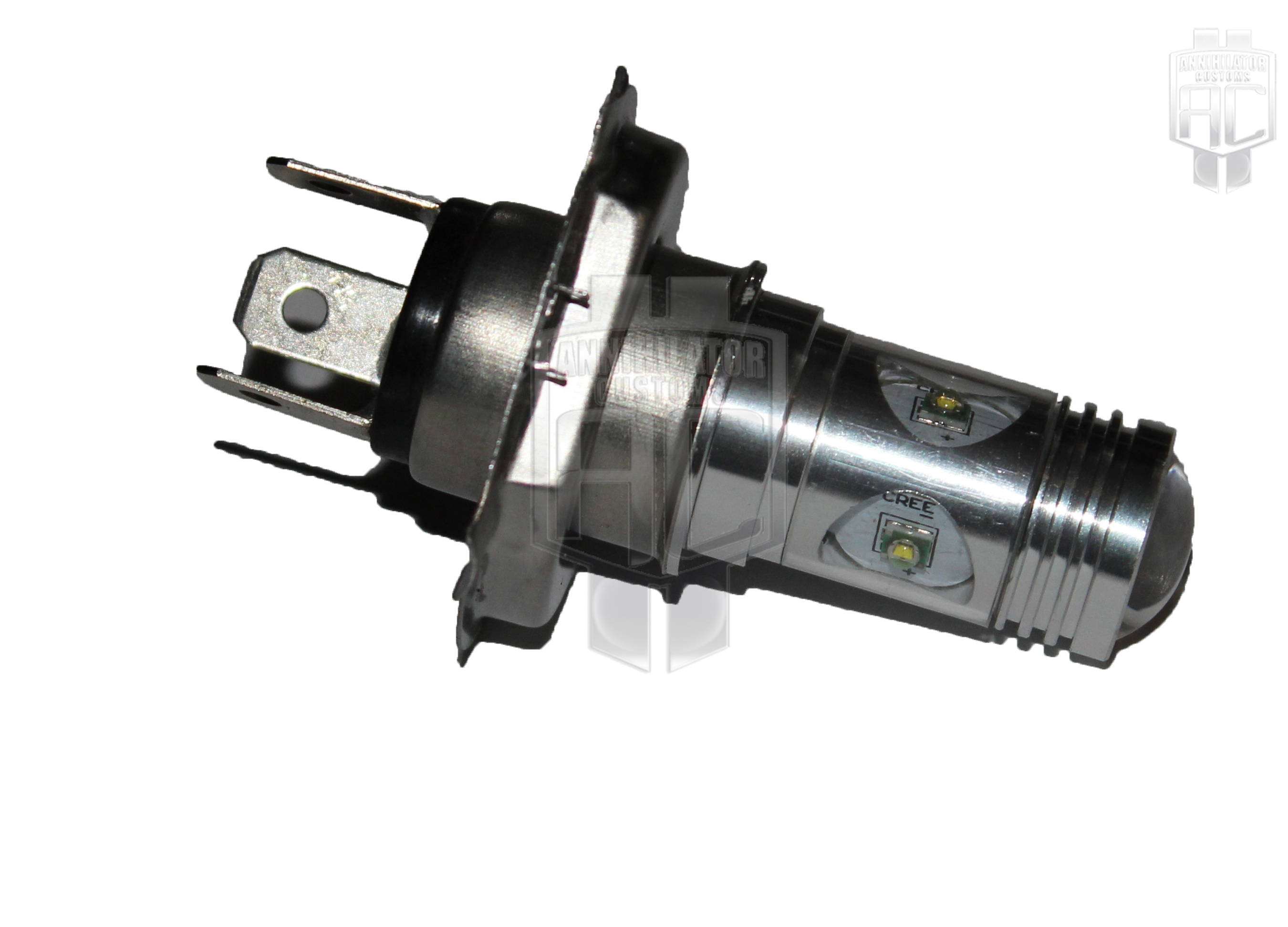 H4 5pc CREE LED Light Bulbs in Lens
