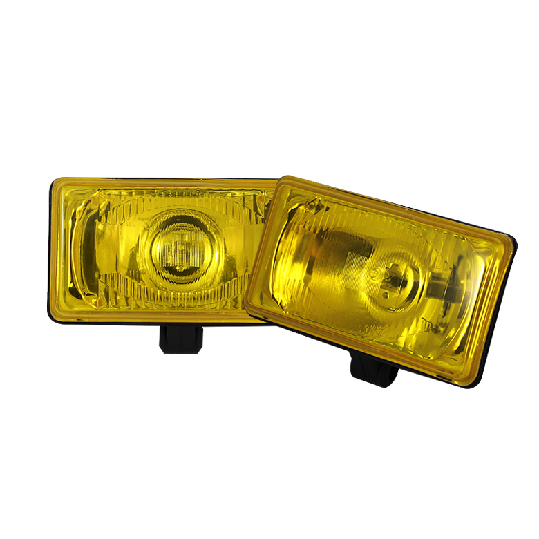 Halogen 3.5 x 6.5 Inch Fog Lights W/Cover/Switch - Yellow